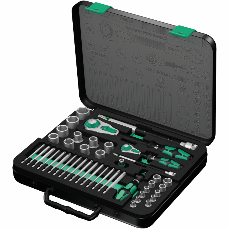 WERA Zyklop 43-delige Doppenset 8100 160785  4013288126610