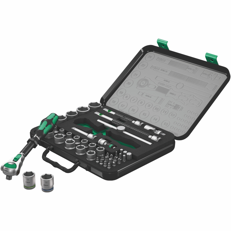 WERA Zyklop 43-delige Doppenset 8100 160785  4013288126610 WERA Zyklop 43-delige Doppenset 8100 160785  4013288126610