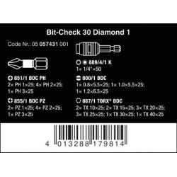 WERA Bit-check BC 30 Diamond 1, 30-delig - WeraGereedschap.nl