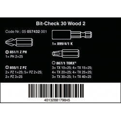 WERA Bit-Check BC 30 Wood 2 - WeraGereedschap.nl