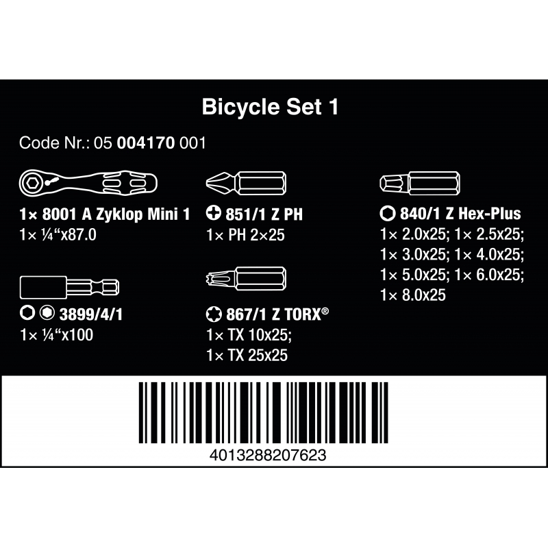 WERA Bicycle Set 1 WeraGereedschap.nl