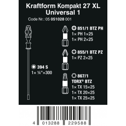 WERA Kraftform Kompakt 27 XL Universal 1 4013288229588 05051028001 WERA Kraftform Kompakt 27 XL Universal 1 4013288229588 05051028001