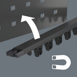 WERA 9611 Magneetstrip voor 9  leeg  4013288230690 05136414001 WERA 9611 Magneetstrip voor 9  leeg  4013288230690 05136414001