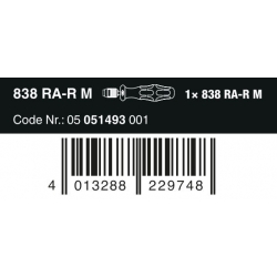 WERA Ratelhandhouder 838 RA R, 1/4" 05051493001 4013288229748