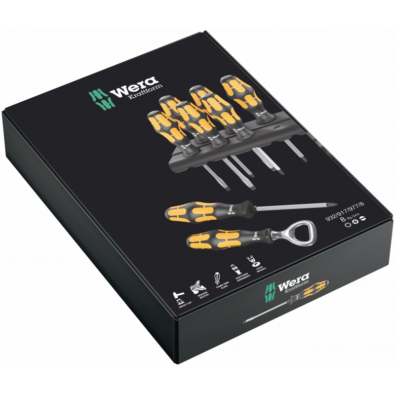 WERA 932/917/977/8 Schroef set Serie 900 met flesopener 05 138004 001