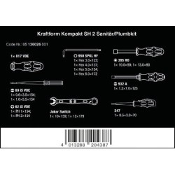 WERA Kraftform Kompakt SH 2 Sanitair/verwarming 4013288204387 05136026001 WERA Kraftform Kompakt SH 2 Sanitair/verwarming 4013288204387 05136026001
