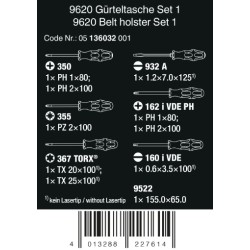 WERA 9620 Belt holster Set 1 05136032001 4013288227614