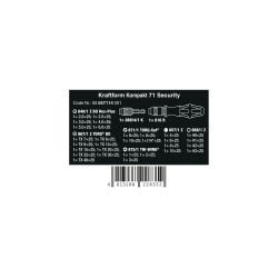 WERA Kraftform Compact 71 Security, 32-delig 05057114001 4013288228352 WERA Kraftform Compact 71 Security, 32-delig 05057114001 4013288228352