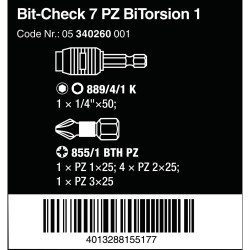 WERA BC 7 PZ Bitorsion 1 05340260001 4013288155177