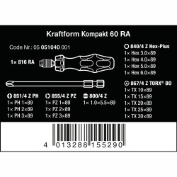 WERA Kraftform Kompakt 60 RA 05051040001 4013288155290