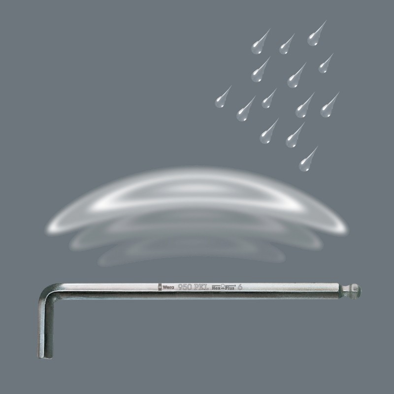 WERA 950 PKL Stiftsleutel, metrisch, verchroomd, 1.5 x 90 mm