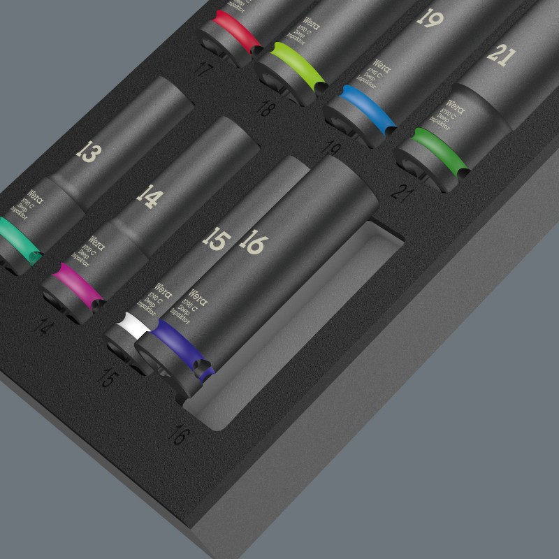 WERA 9725 Schuimrubberen inzetstuk met Zyklop C, 1/2" WERA 9725 Schuimrubberen inzetstuk met Zyklop C, 1/2"