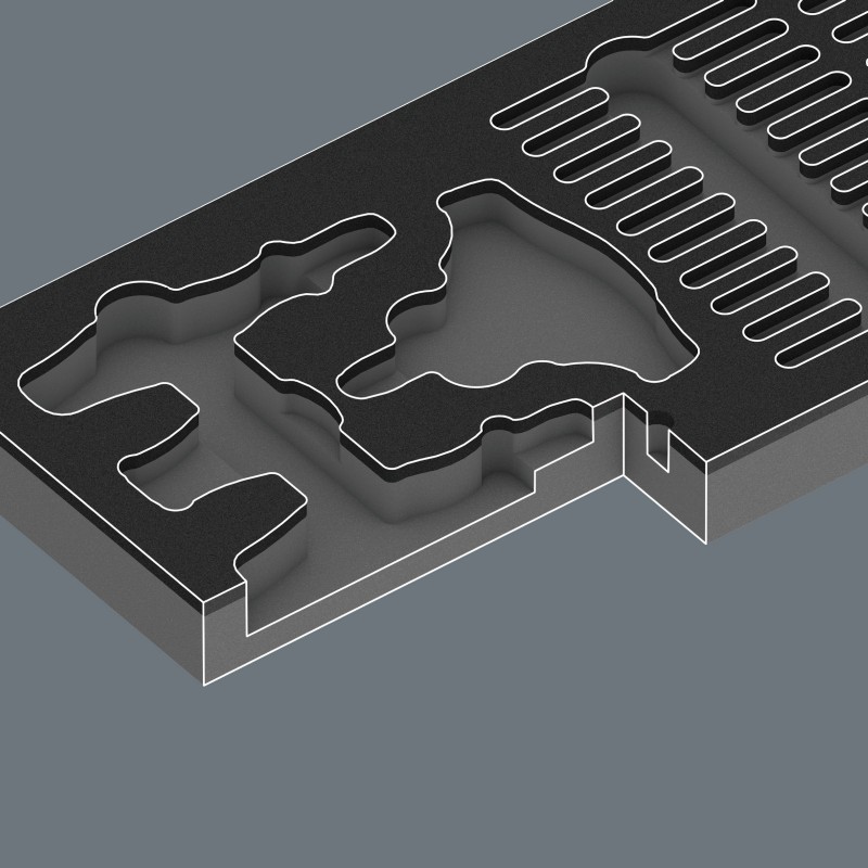 WERA 9752 Schuimrubberen inzetstuk met Kraftform Kompakt ratelset 1 WERA 9752 Schuimrubberen inzetstuk met Kraftform Kompakt ratelset 1