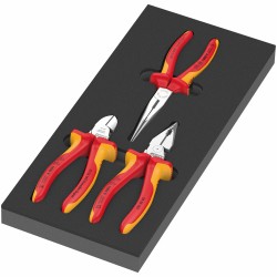 WERA 9784 Schuimrubberen inzetstuk met KNIPEX tangen Set VDE 1