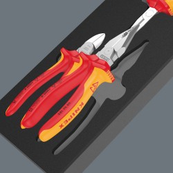 WERA 9784 Schuimrubberen inzetstuk met KNIPEX tangen Set VDE 1