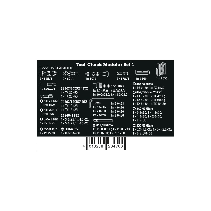 WERA Tool-Check Modular Set 1, 50-delig