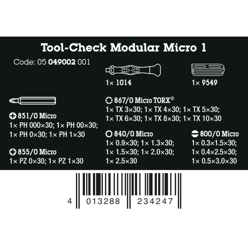 WERA Tool-Check Modular Micro 1, 21-delig