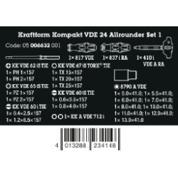 WERA Kraftform Kompakt VDE 24 allround set 1, 25-delig