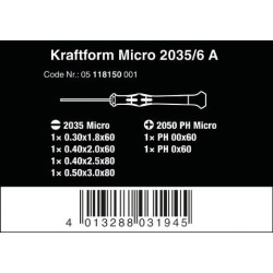 WERA Kraftform Micro-Set/6 A. - WeraGereedschap.nl