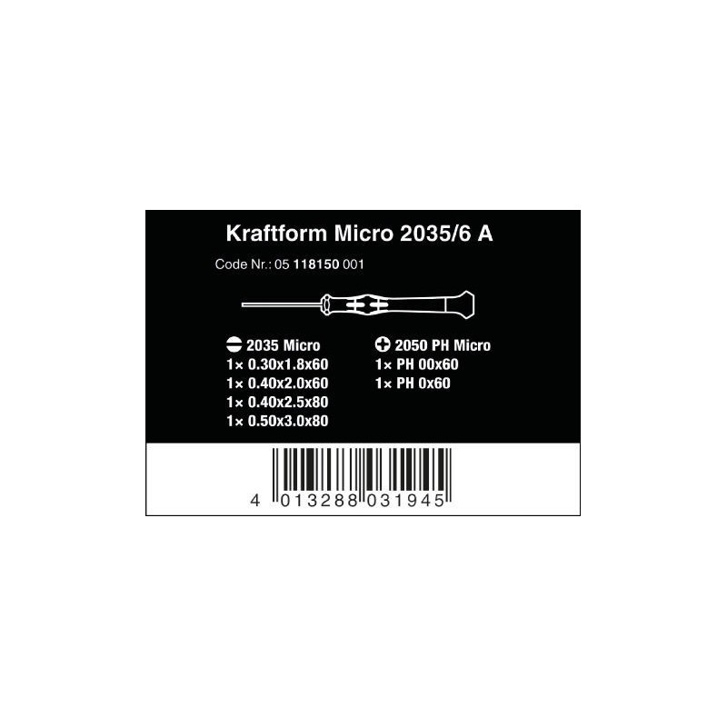 WERA Kraftform Micro-Set/6 A. - WeraGereedschap.nl