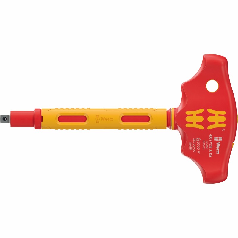WERA 410 i VDE A RA T-grip adapterschroevendraaier voor 1/4'' doppen