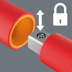 WERA 410 i VDE A RA T-grip adapterschroevendraaier voor 1/4'' doppen