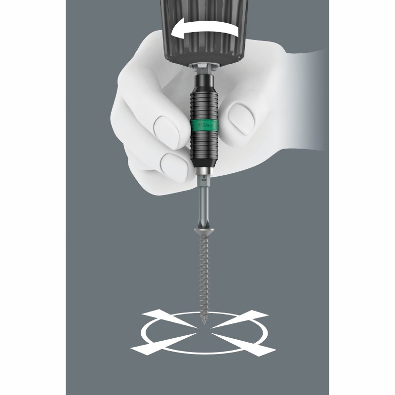 WERA 897/4 R Universele bithouder Rapidaptor BiTorsion, 1/4" x 75 mm