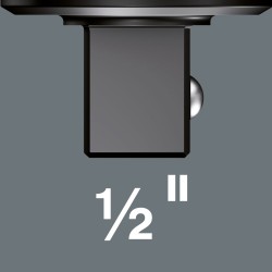 WERA 7782 C insteekratel, omschakelbaar,  14x18 x 1/2" x 66 mm