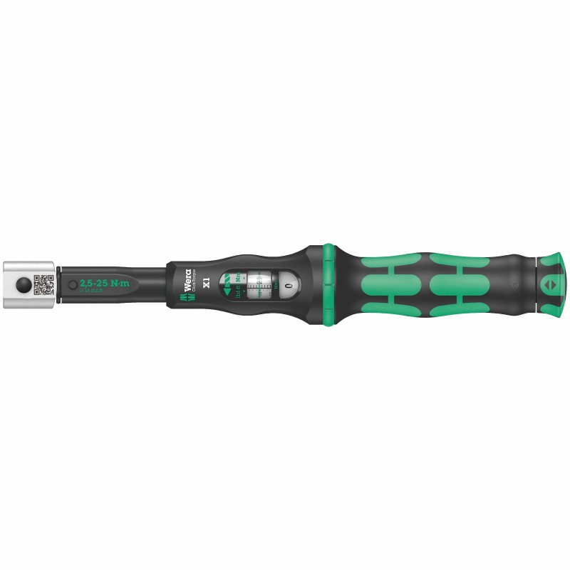 WERA Click-Torque X 3 instelbare draaimomentsleutel, 2,5-25 Nm, 9x12
