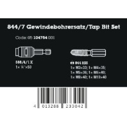 WERA 844/7 draadsnij-bit set, 7 delig 05104754001  4013288233042