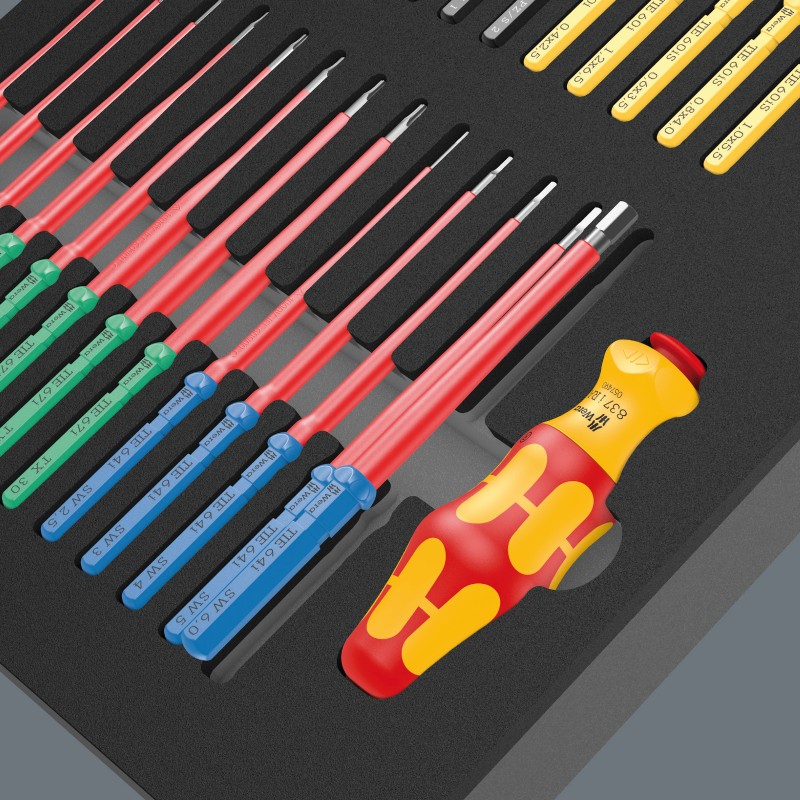 WERA 9751 Schuimrubberen inzetstuk met Kraftform Kompakt VDE Set 1