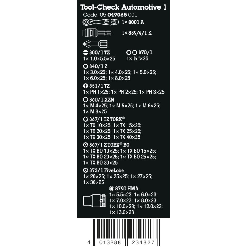 WERA Tool-Check Automotive 1, 38-delig