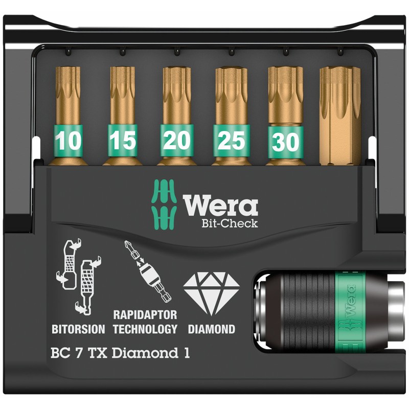 WERA Bit-Check Torx, BC 7 TX Diamond 1 - WeraGereedschap.nl