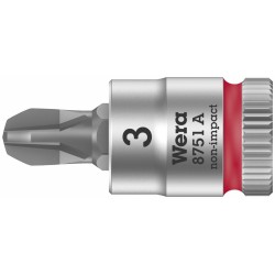 WERA 8751 A Kruiskop Phillips Bitdop PH 1 x 28 mm - 1/4"-aandrijving 05003350001 4013288187253