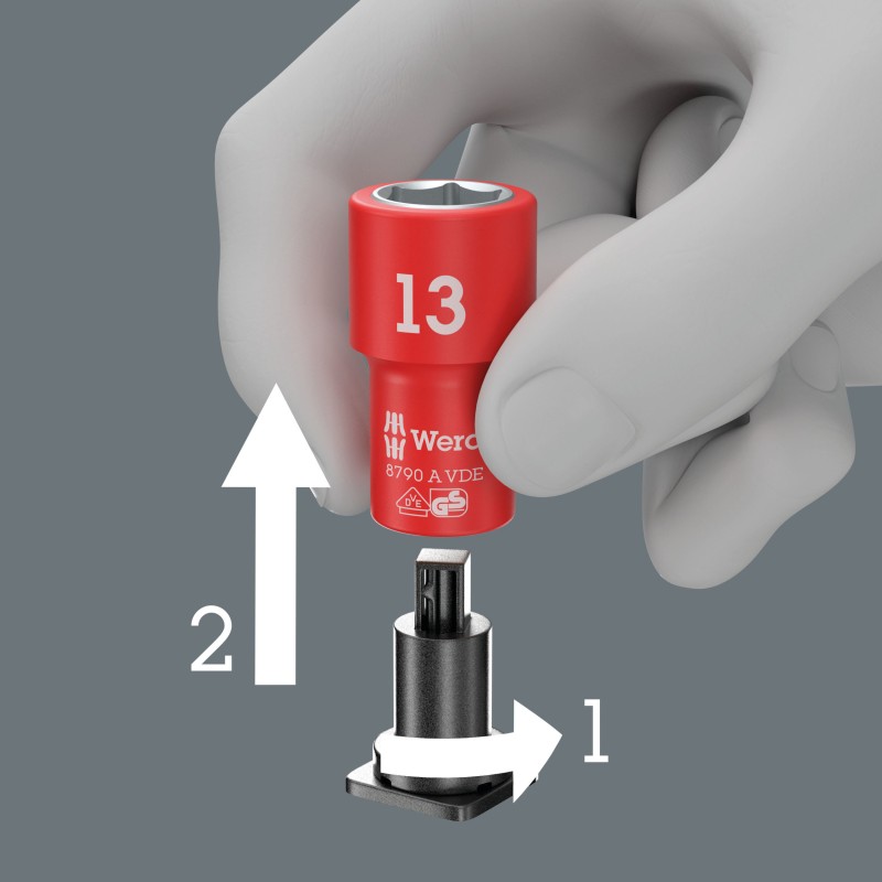 WERA 8100 SA VDE 1 Zyklop Comfort ratelset, 1/4" aandrijving 22‑delig 05004967001 4013288236975