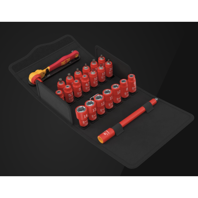 WERA 8100 SA VDE 1 Zyklop Comfort ratelset, 1/4" aandrijving 22‑delig 05004967001 4013288236975