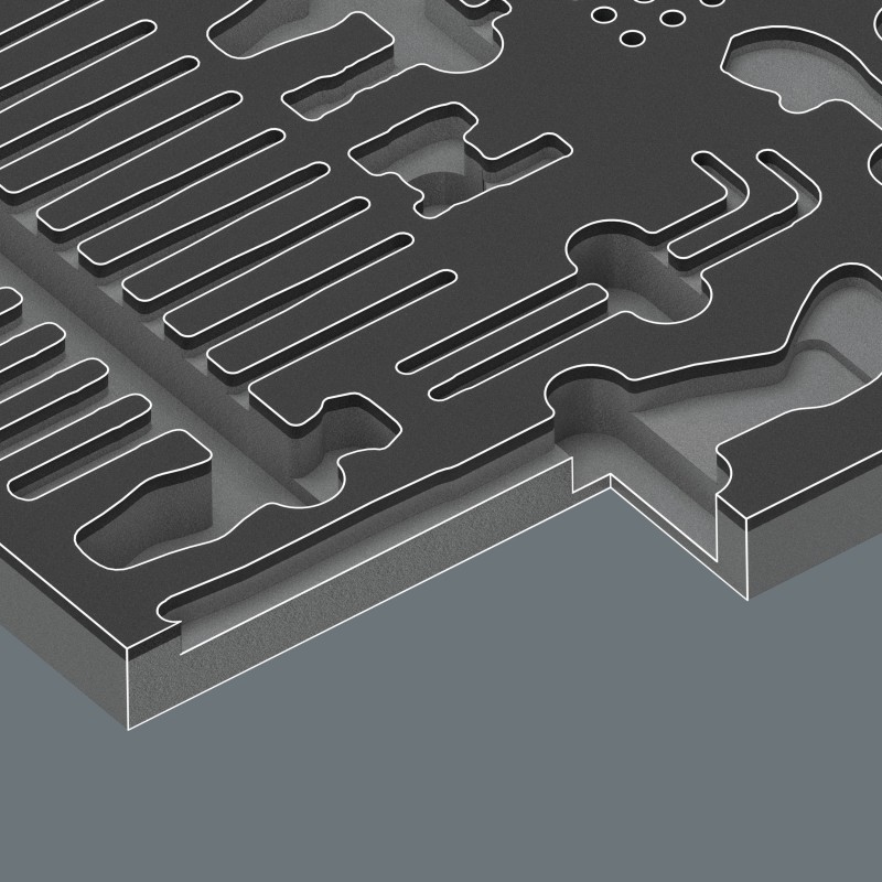 WERA 9753 Inlay met Krafform Kompakt Service Set 1 150153 4013288237491