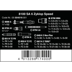 WERA Zyklop Speed 8100 SA 6 (05 004016 001) kopen | WERA origineel direct uit voorraad