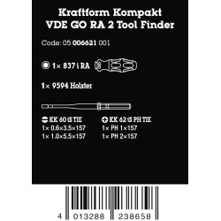 WERA VDE Kraftform Kompakt GO RA 2, 5 delig 05006621001 4013288238658