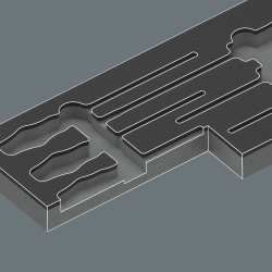 WERA 9719 Inlay met Kraftform Serie 300 schroevendraaiers Set 3 05150129001 4013288238504
