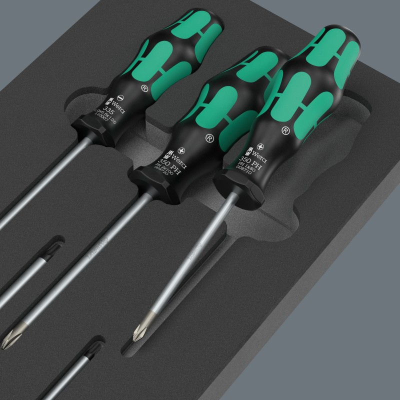 WERA 9719 Inlay met Kraftform Serie 300 schroevendraaiers Set 3 05150129001 4013288238504