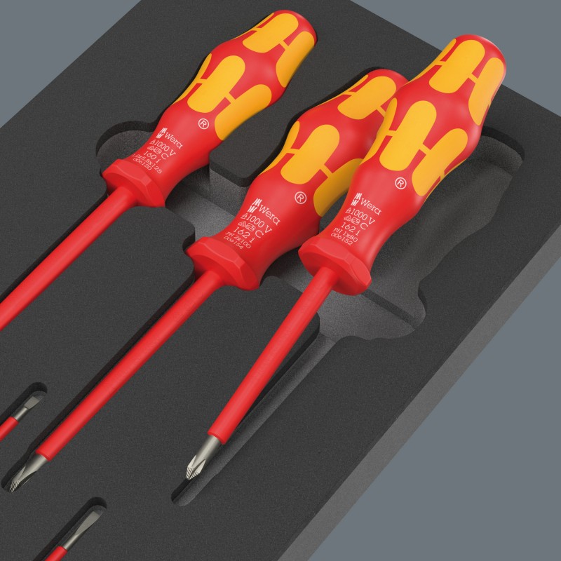 WERA 97110 Inlay met Kraftform Serie 100 VDE schroevendraaiers Set 1 05150133001 4013288238412