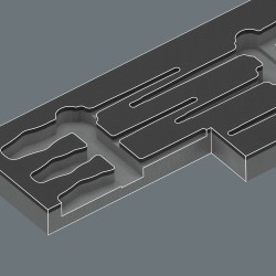 WERA 97111 Inlay met Kraftform Serie 100 VDE schroevendraaiers Set 2 05150134001 4013288238481