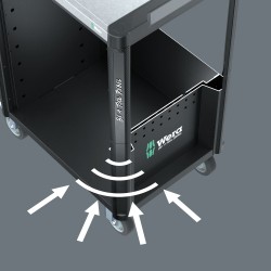 WERA 9805 Toolrebel Gereedschapswagen Stainless zonder gereedschap 05501880001 4013288238443