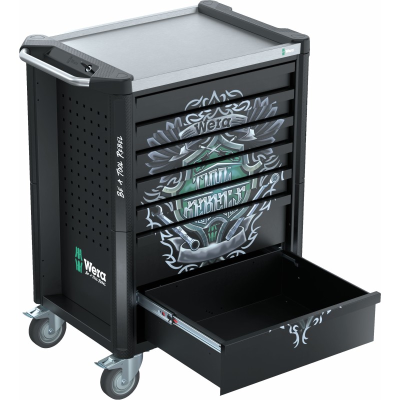 WERA 9805 Toolrebel Gereedschapswagen Stainless zonder gereedschap 05501880001 4013288238443