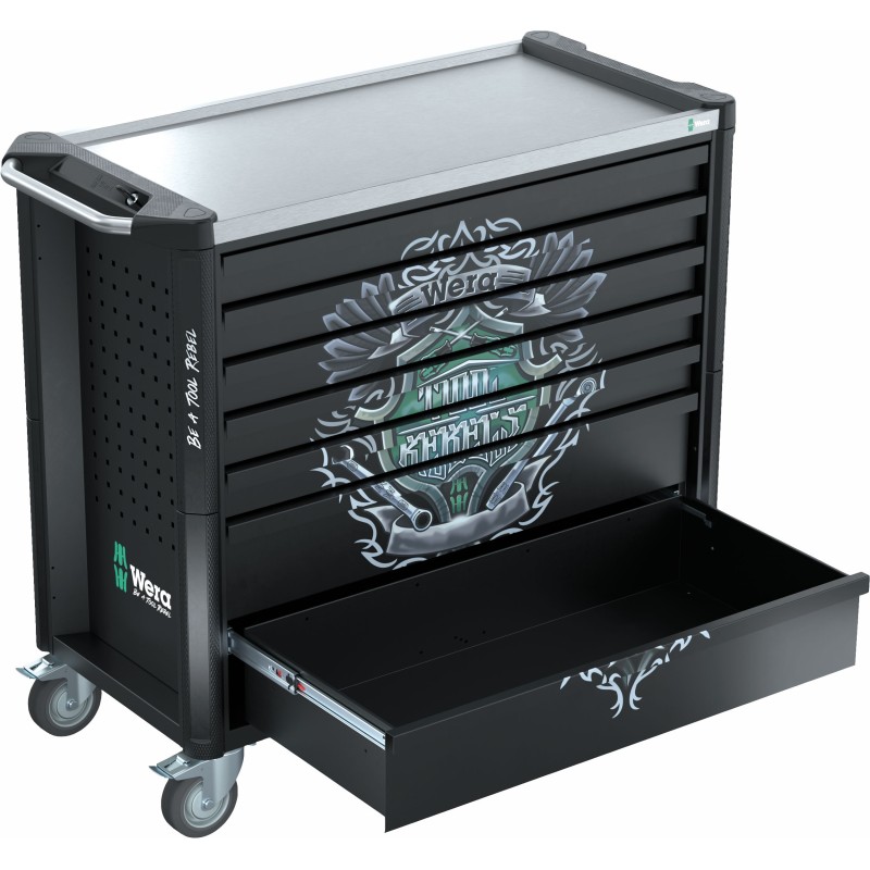 WERA 9801 Toolrebel Gereedschapswagen Stainless XXL zonder gereedschap 05501881001 4013288238450