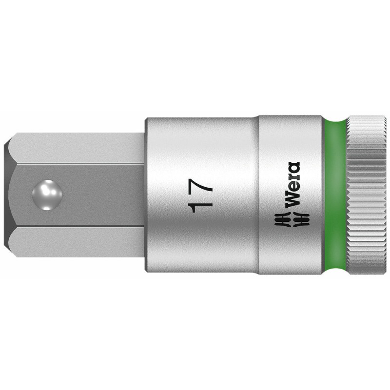 WERA 8740 C HF Inbus Bitdop 10.0 x 60.0 mm - 1/2"-aandrijving met vasthoudfunctie 05003825001 4013288183262