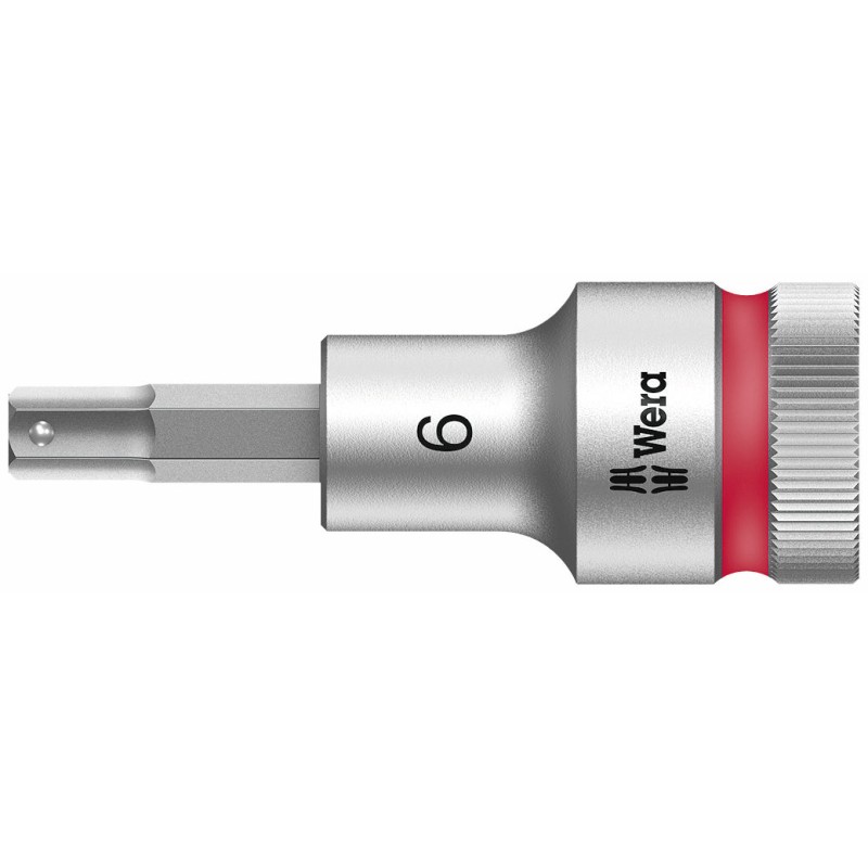 WERA 8740 C HF Inbus Bitdop 10.0 x 60.0 mm - 1/2"-aandrijving met vasthoudfunctie 05003825001 4013288183262