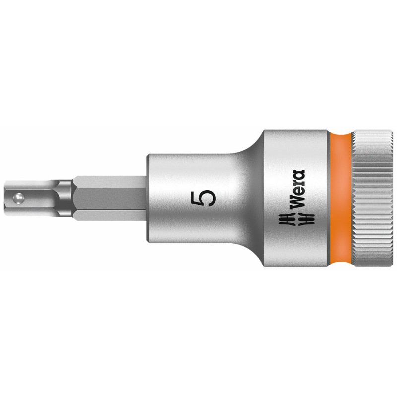 WERA 8740 C HF Inbus Bitdop 19.0 x 60.0 mm - 1/2"-aandrijving met vasthoudfunctie 05003829001 4013288183309