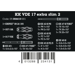 WERA/KNIPEX Kraftform Kompakt VDE 17 Extra Slim 2 Toolfinder 05006610001 401328834131